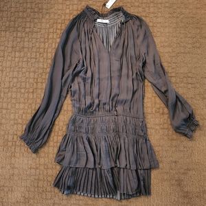 Smocked waist tiered mini dress